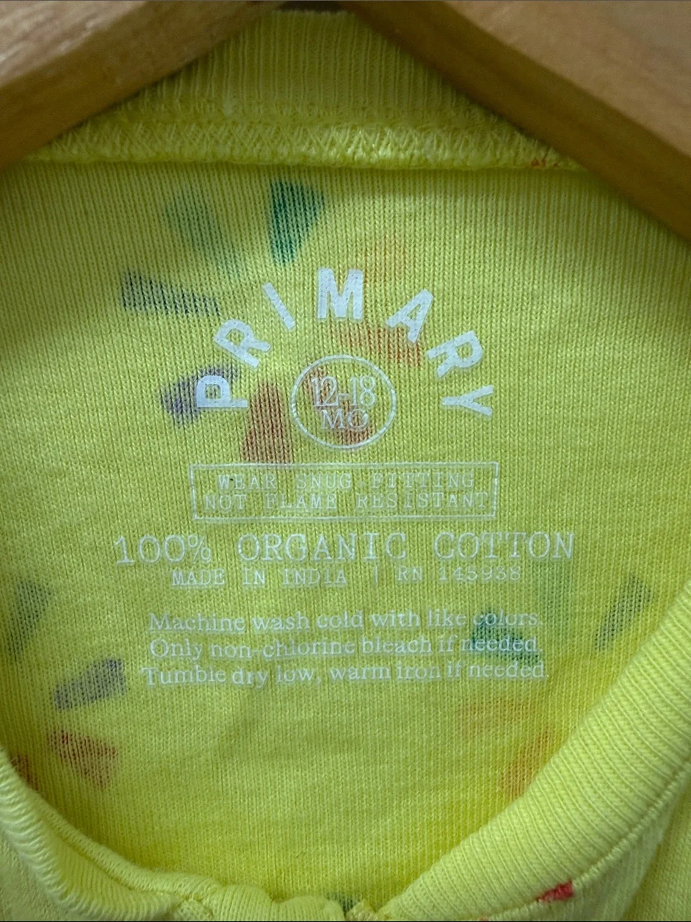 Primary Organic Cotton Yellow Floral Short Sleeve Zip Pajama Set